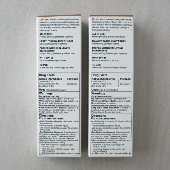 2 NEW Smashbox Halo Healthy Glow All-in-1 Tinted Moisturizers SPF 25 Tan Full Sz - Picture 3 of 9